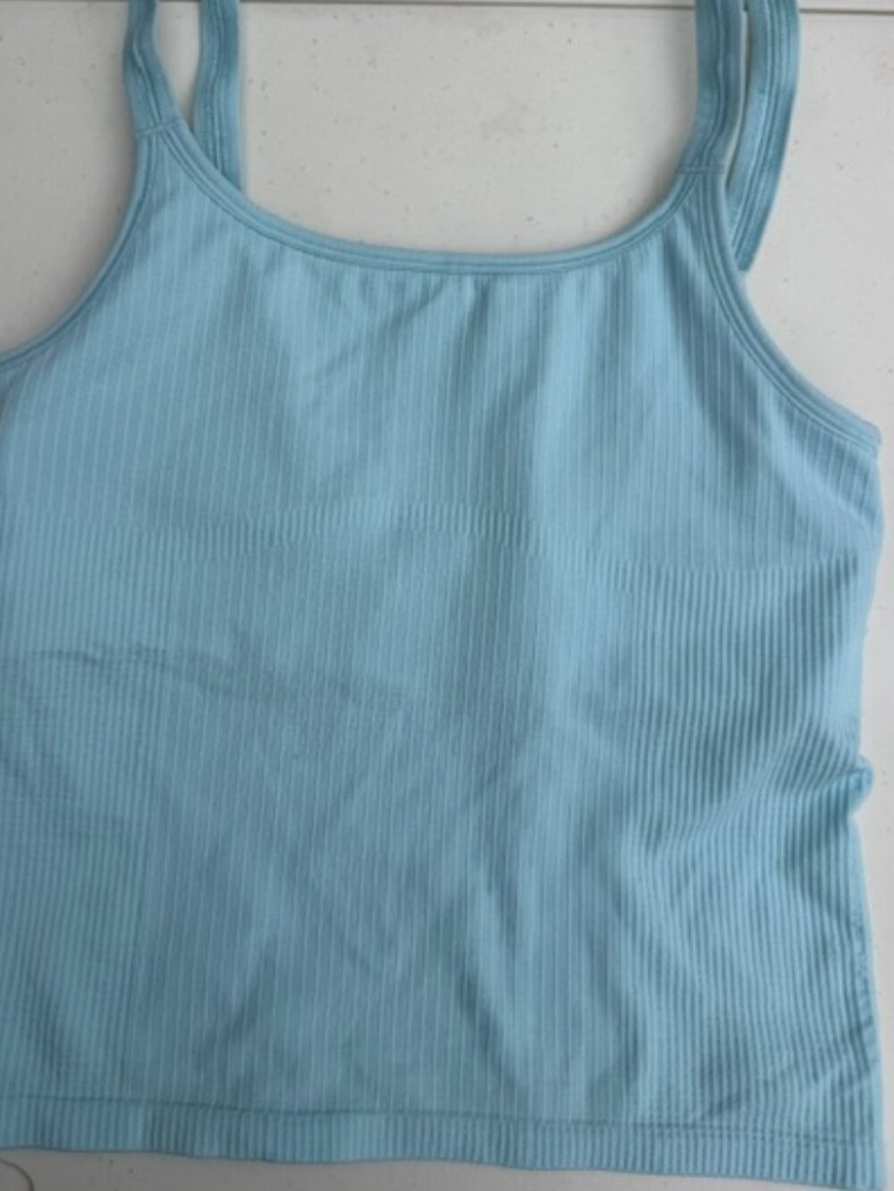 Lululemon Cropped Racerback Tank Top light turquoise #yoga #workout Size 6